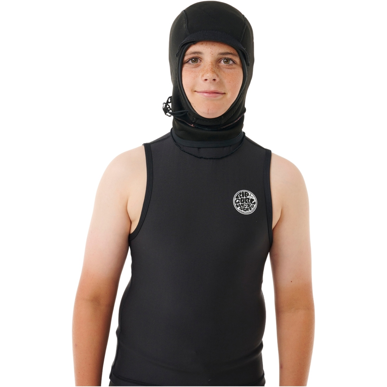 2026 Rip Curl Junior Fbomb Polypro Hooded Vest 117BWJ - Black